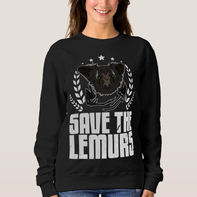 Aye Aye Primates Lemurs Madagascar  11 Sweatshirt (Front)