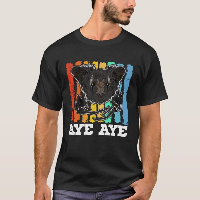 Aye Aye Primates Lemurs Madagascar  14 T-Shirt (Front)