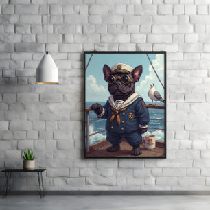 Aye Aye, Pup! Seadog Standing Watch Poster