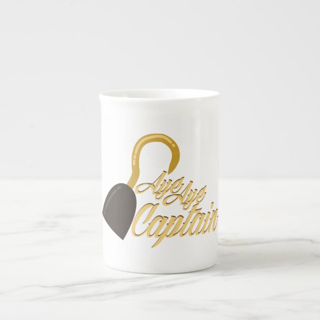 Aye Captain Bone China Mug (Front)