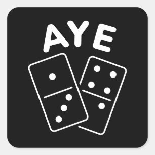 'Aye Domino' K-Pop Boygroup Meme Quote Square Sticker