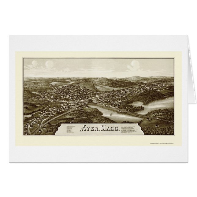 Ayer, MA Panoramic Map - 1886 (Front Horizontal)