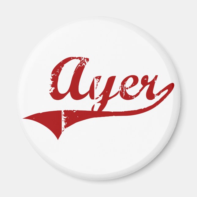 Ayer Massachusetts Classic Design Magnet (Front)