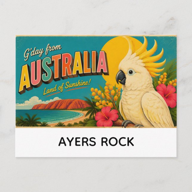 Ayers rock, Australia greetings Postcard (Front)