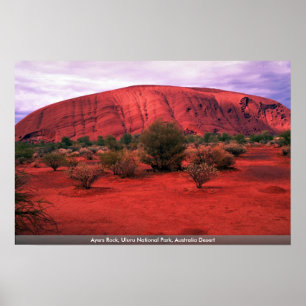 Ayers Rock, Uluru National Park, Australia Desert Poster