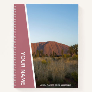 Ayers Rock, Uluru, Outback Australia, Rose Gold Notebook