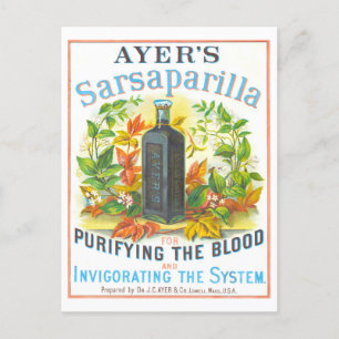 Ayer's Sarsaparilla Vintage Medicine Advertisement Postcard