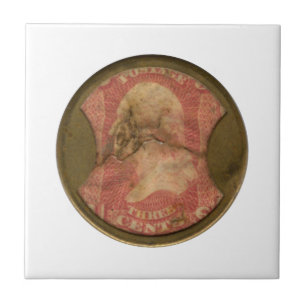 Ayers Three-Cent Enclosed Postage Tile