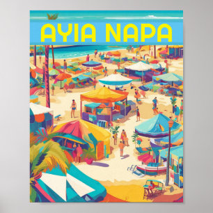 Ayia Napa  Cyprus tourist resort  Poster