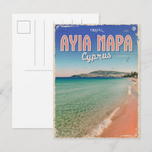 Ayia Napa Cyprus, white beach Mediterranean gifts  Postcard