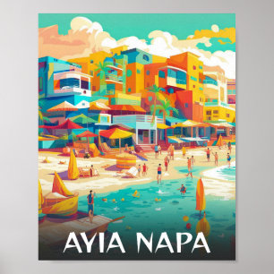 Ayia Napa tourist  Cyprus resort Poster