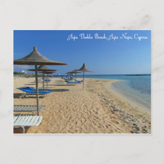Ayia Thekla beach Postcard (Front)