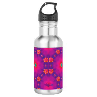 AYLA ~ Pink Blue Purple Green 532 Ml Water Bottle