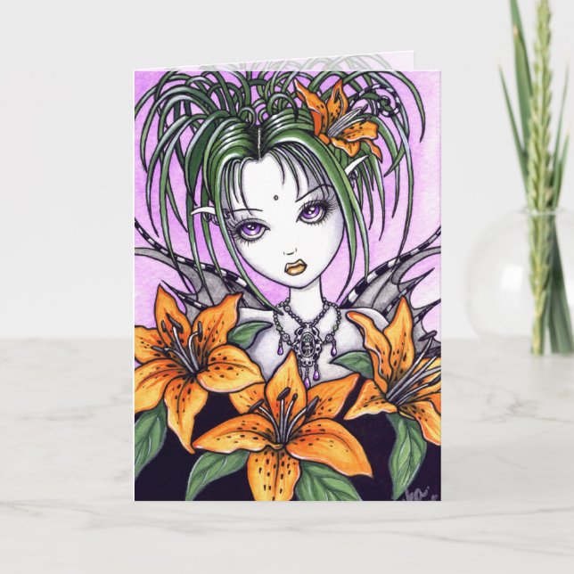 Ayla Tiger Lilly Fairy Card (Front)