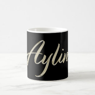 Aylin white gold Handwriting Tasse Kaffeetasse Coffee Mug