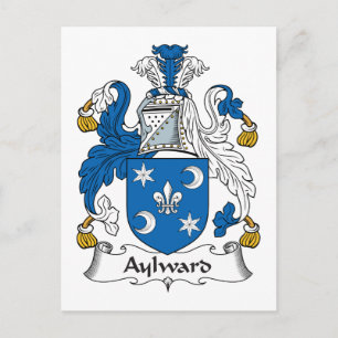 Aylward Family Crest Postcard