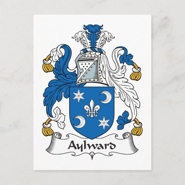 Aylward Family Crest Postcard (Front)
