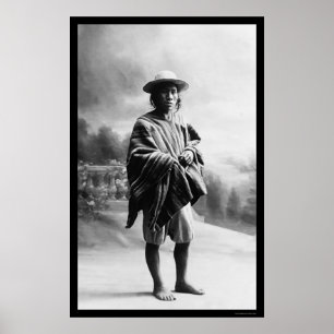 Aymara Indian in Bolivia 1905 Poster