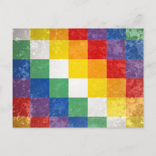 Aymara people flag postcard
