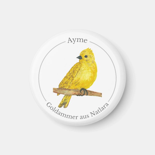 Ayme -  Goldammer aus Natlara Magnet (Front)