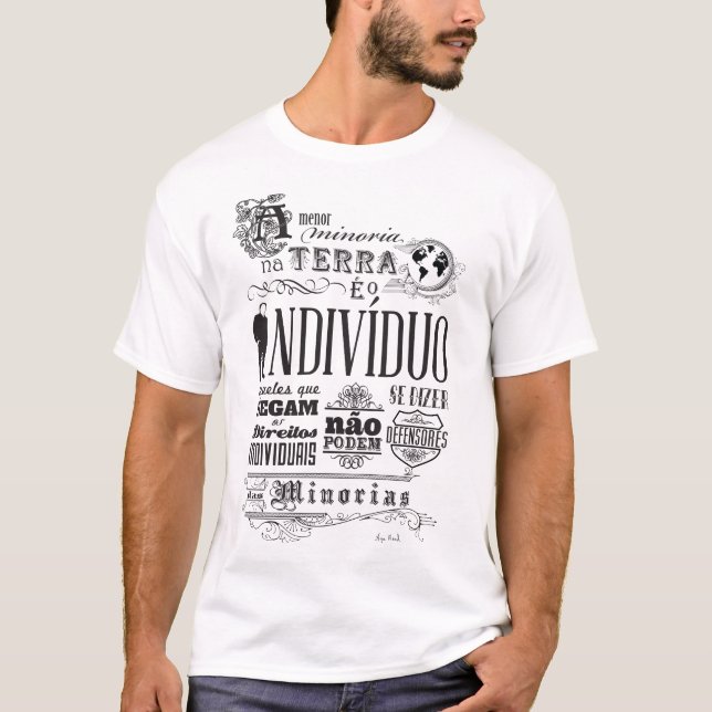 Ayn Rand  - A menor minoria é o indivíduo (Light) T-Shirt (Front)