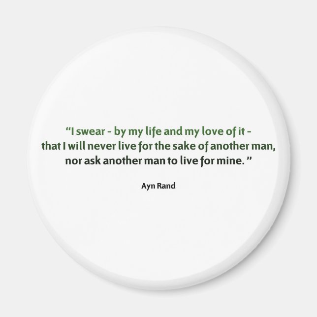 Ayn Rand Quote Magnet (Front)
