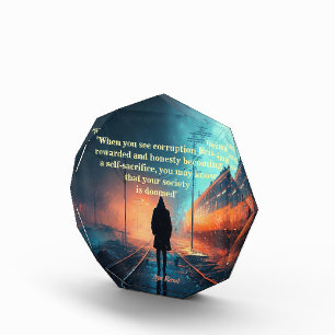 Ayn Rand Quote On Your Doomed Society (John Galt) Photo Block