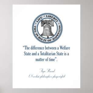 Ayn Rand Quote (Totalitarianism) Poster