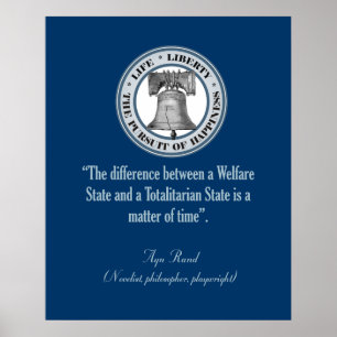 Ayn Rand Quote (Totalitarianism) Poster