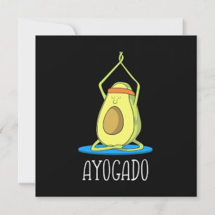 Ayogado Avocado Yoga Lover Invitation