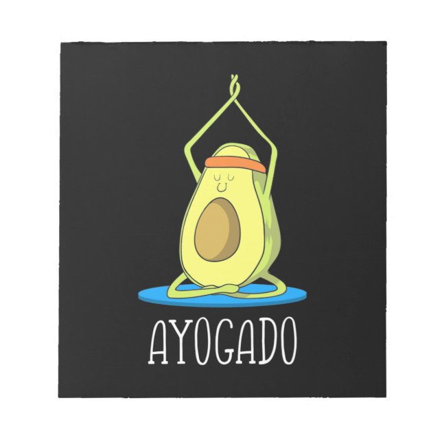 Ayogado Avocado Yoga Lover Notepad (Front)