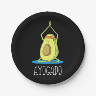 Ayogado Avocado Yoga Lover Paper Plate