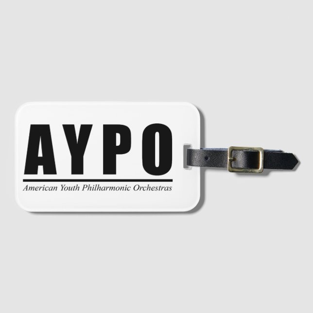 AYPO Logo (Black) Luggage Tag (Front Horizontal)