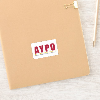 AYPO Red Logo White Background Sticker
