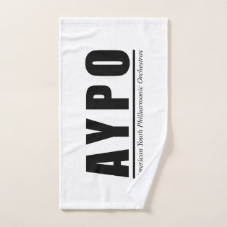 AYPO White Hand Towel Large Logo