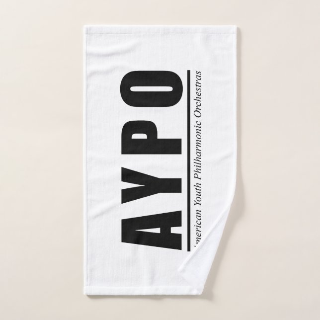 AYPO White Hand Towel Large Logo (Hand Towel)