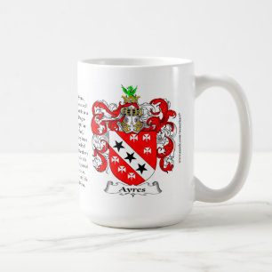 Ayres, the Origin, the Meaning and the Crest Coffee Mug