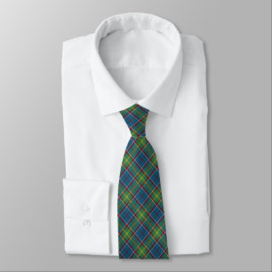 Ayrshire District Tartan Blue and Green Plaid Tie