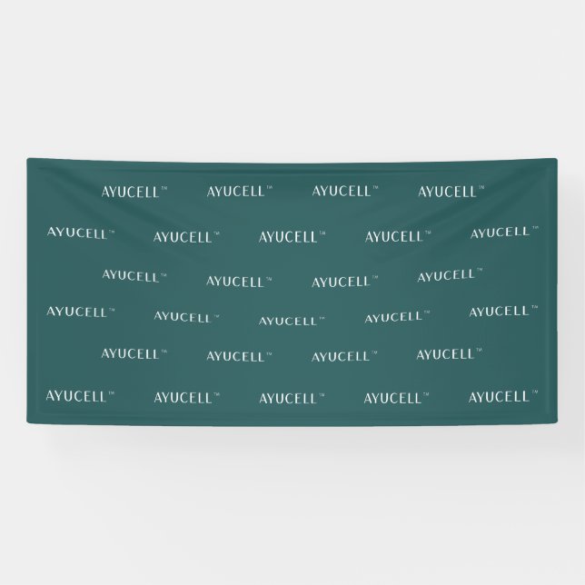 Ayucell 4x8 Step and Repeat Banner - Green (Horizontal)