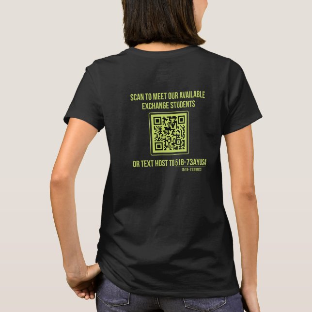 Ayusa Let the Adventure Begin QR Code (Women's) T-Shirt (Back)