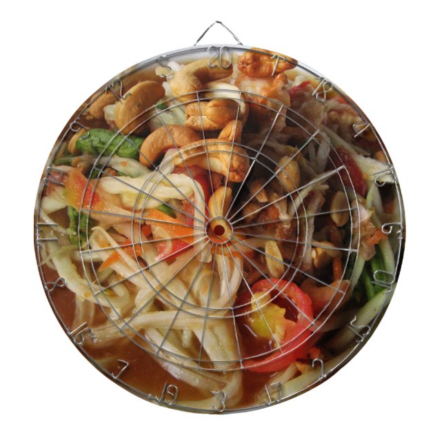 Ayutthaya Spicy Papaya Salad [Som Tam] with Cashew Dartboard (Front)