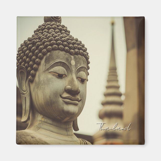 Ayutthaya Thailand Buddha statue Magnet (Front)