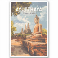 Ayutthaya Thailand Travel Art Vintage