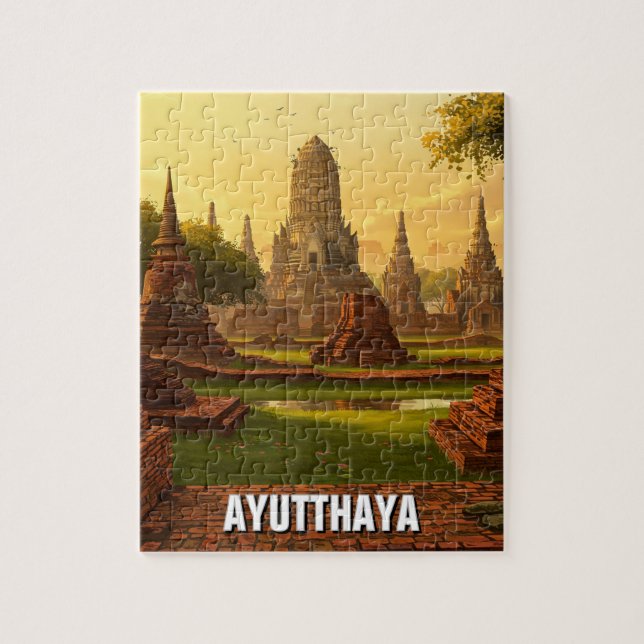 Ayutthaya Thailand Travel Jigsaw Puzzle (Vertical)