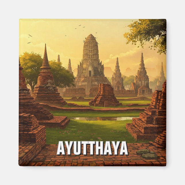 Ayutthaya Thailand Travel Magnet (Front)