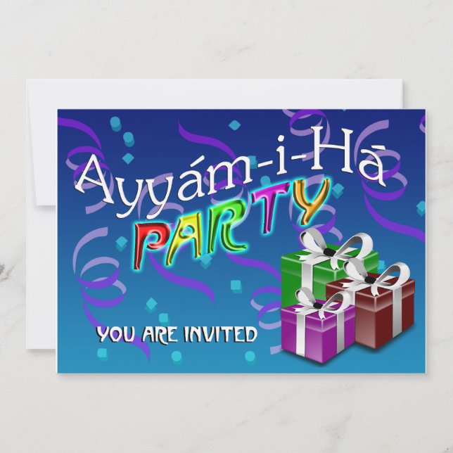 Ayyám-i-Há Party Invitation (Front)
