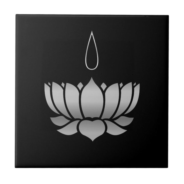 Ayyavazhi Religion-lotus carrying namam Ceramic Tile (Front)
