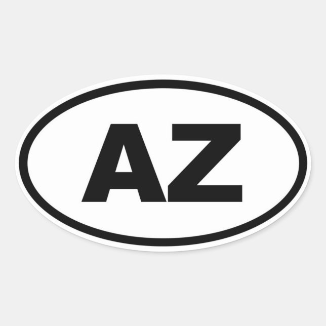 AZ Arizona Oval Sticker (Front)