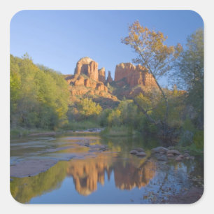 AZ, Arizona, Sedona, Crescent Moon Recreation Square Sticker