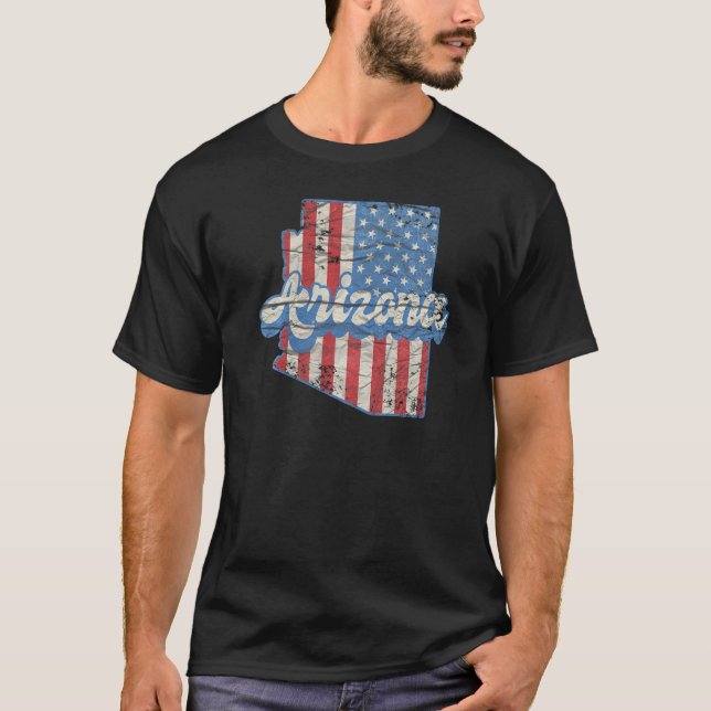 Az Arizona Us Flag Grand Canyon State Outdoors Act T-Shirt (Front)